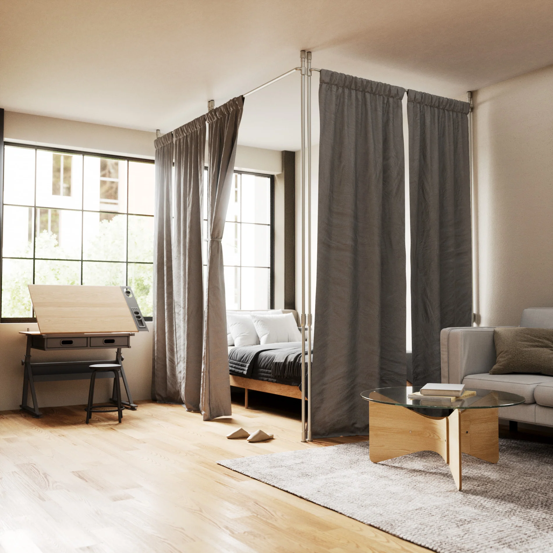 Anywhere Curtain Rod & Room Divider - Image 10