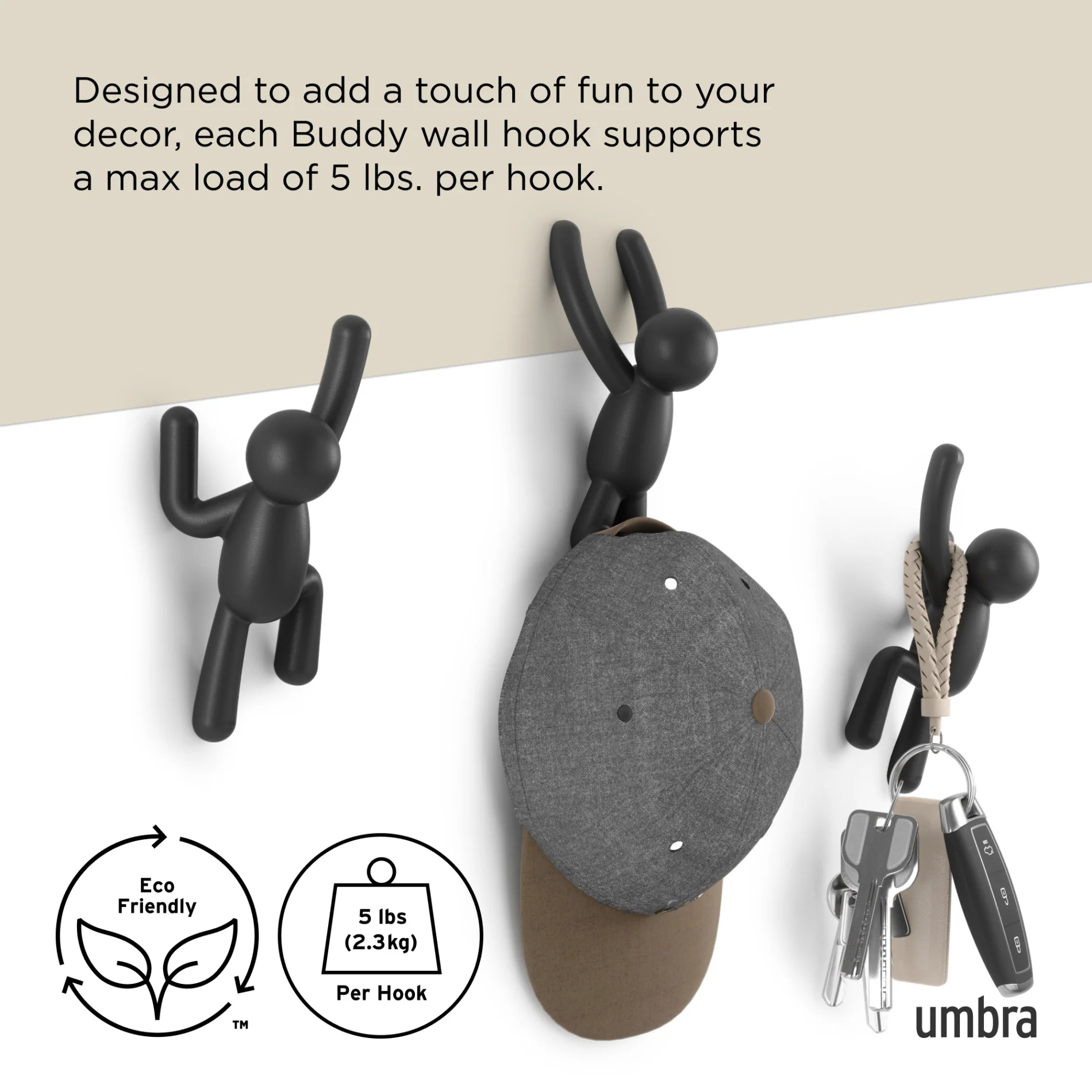Buddy Wall Hooks, Set of 3 - Image 5