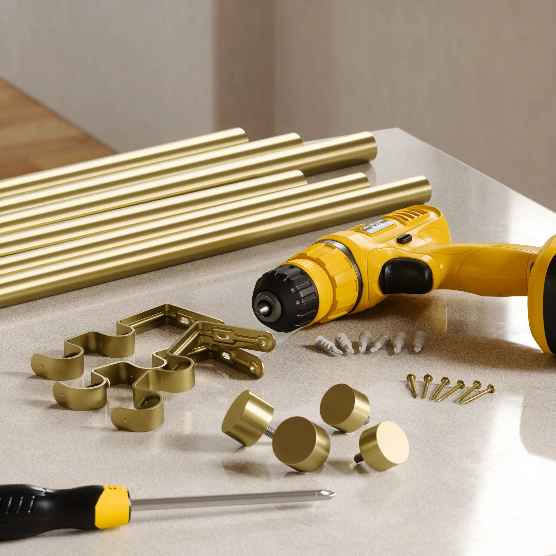 Cappa Double Curtain Rod - Image 76