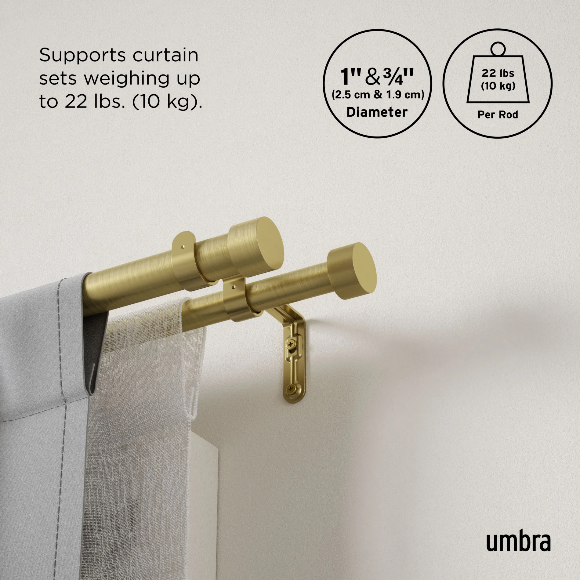 Cappa Double Curtain Rod - Image 97