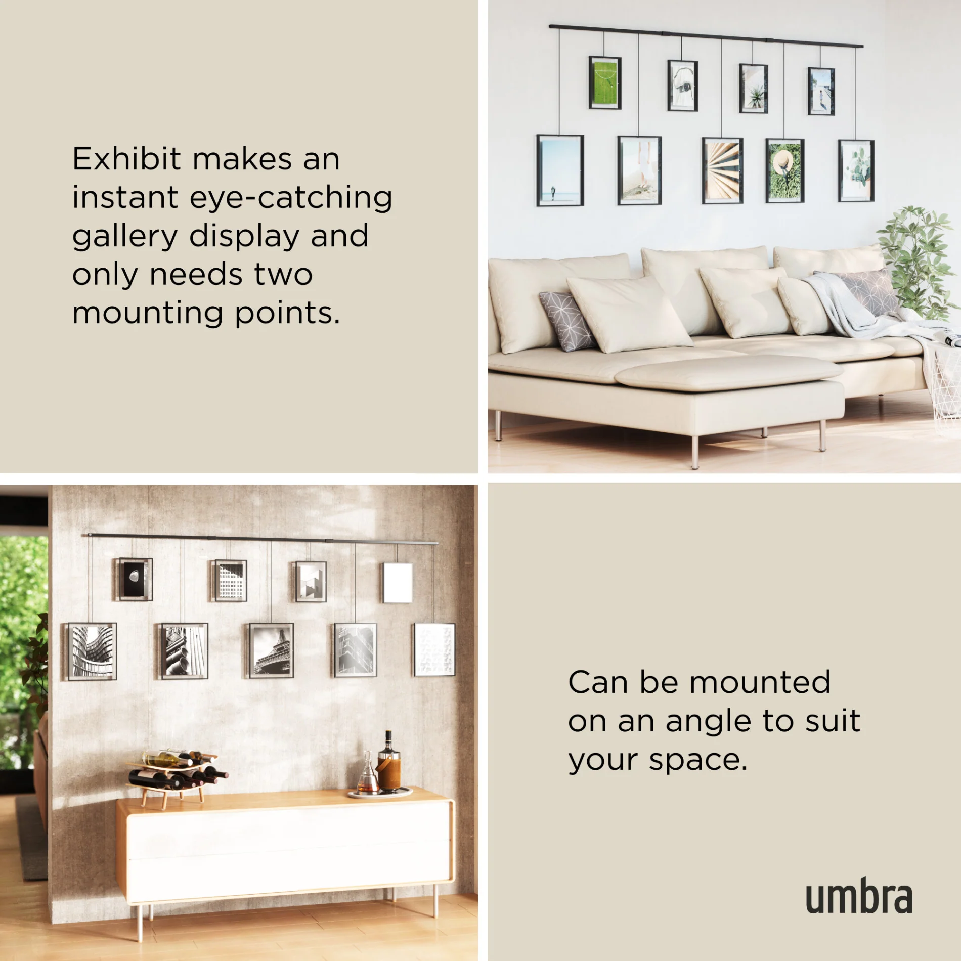 Exhibit Wall Picture Frames, Set of 9 - Image 5