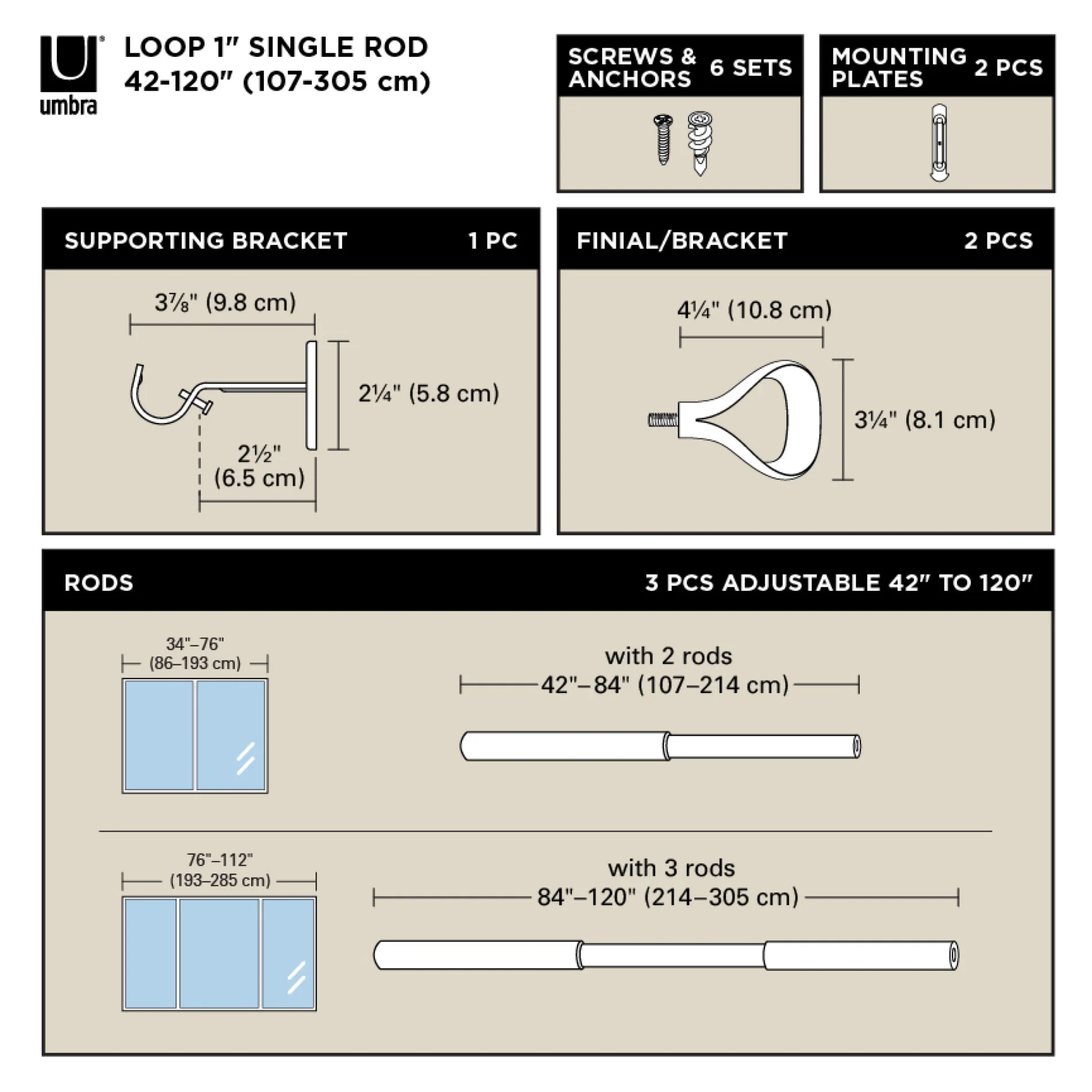 Loop 1" Curtain Rod - Image 30