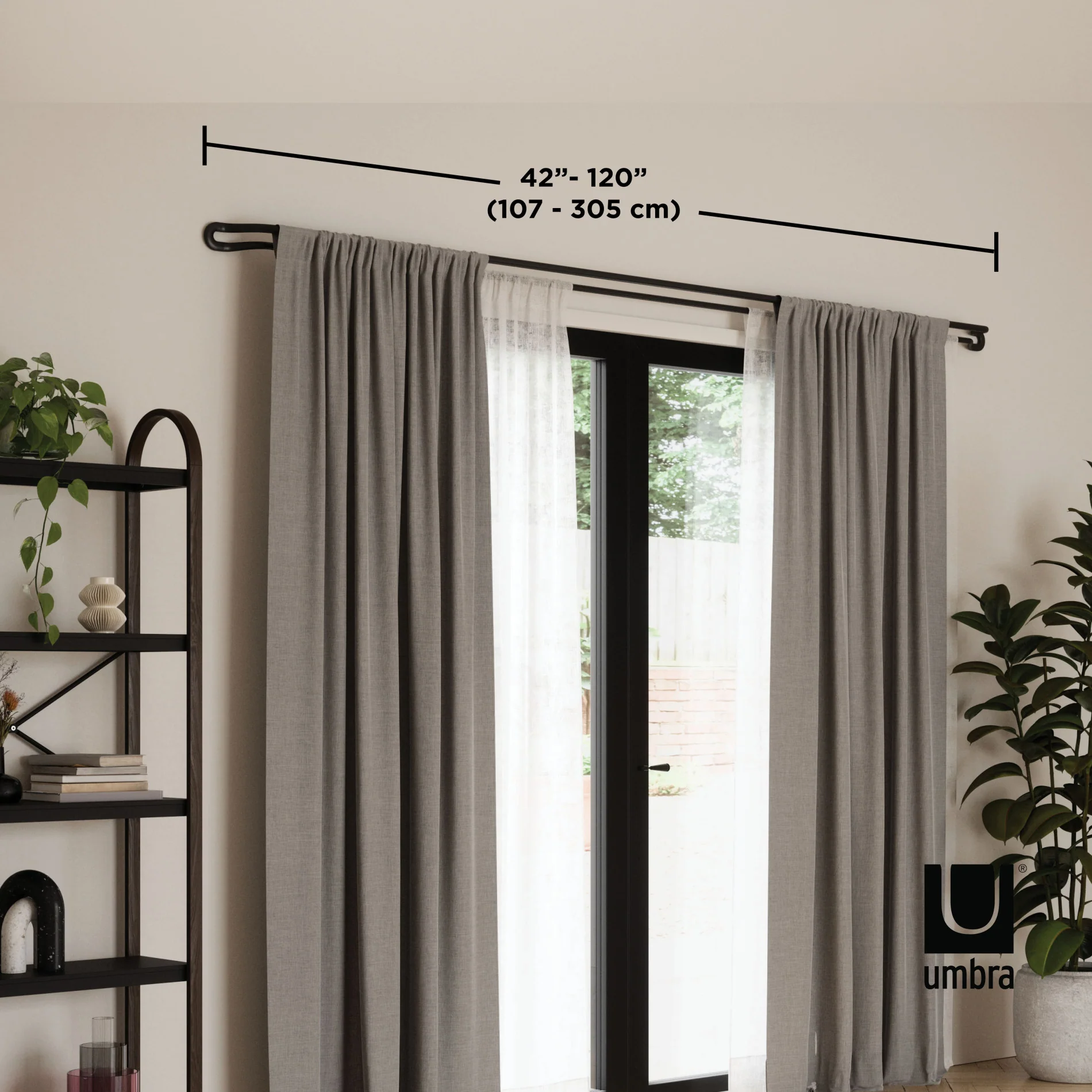 Midnight Blackout Double Curtain Rod - Image 6