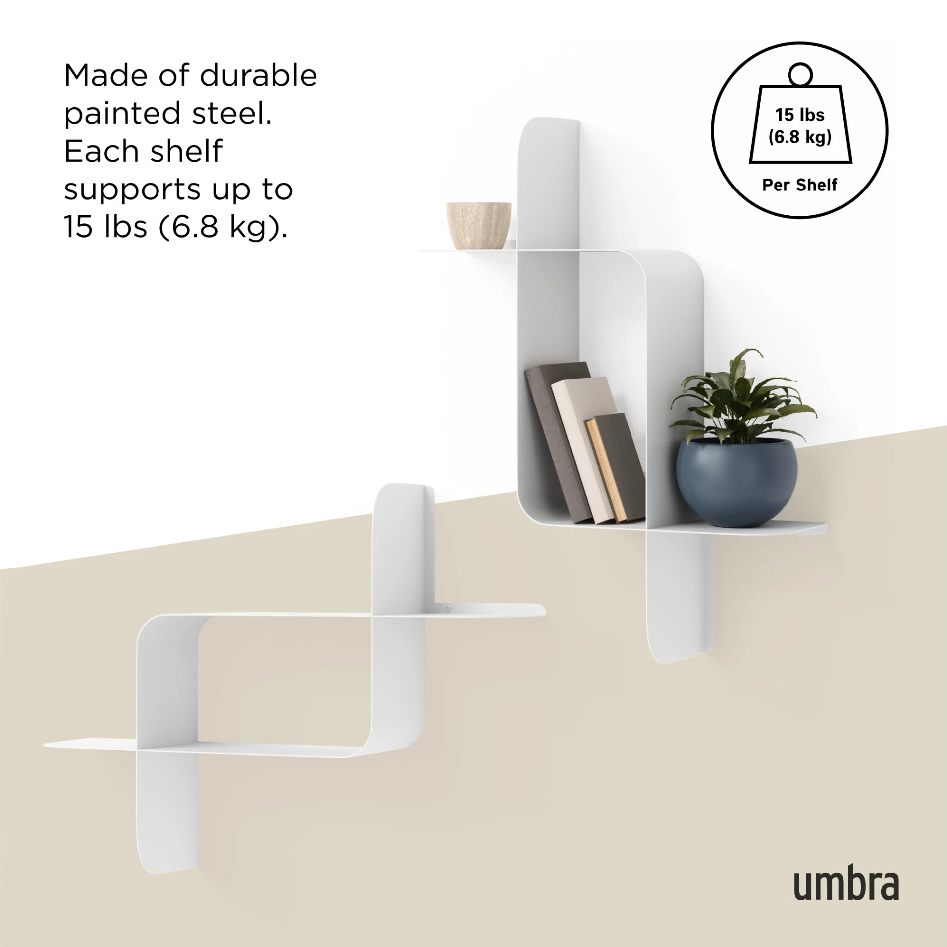 Montage Metal Wall Shelves, Set of 2 - Image 14