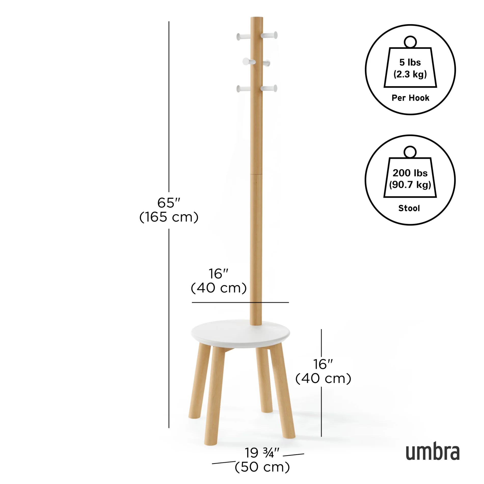 Pillar Stool and Coat Rack - Image 12
