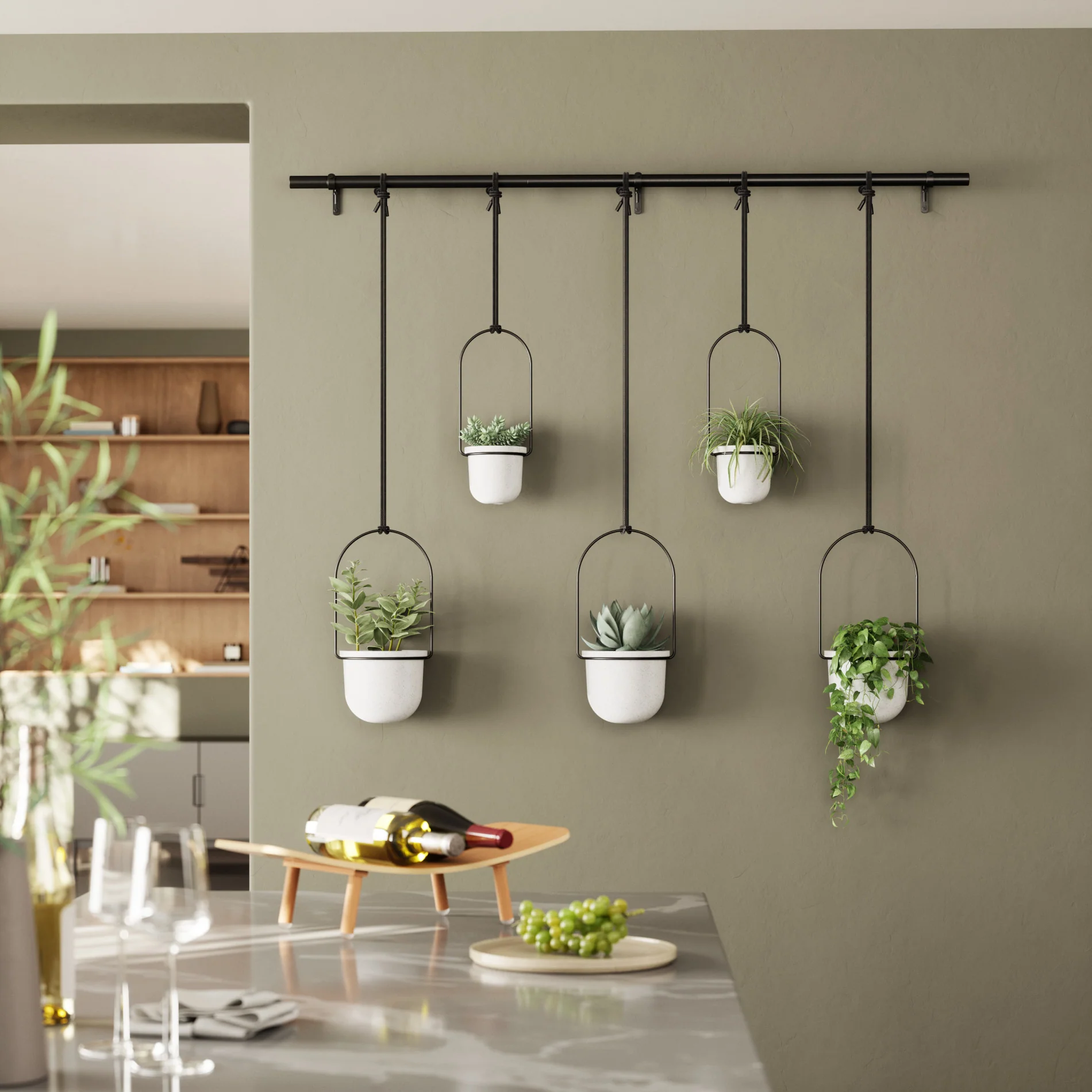 Triflora Hanging Planters, Set of 5 - Image 12