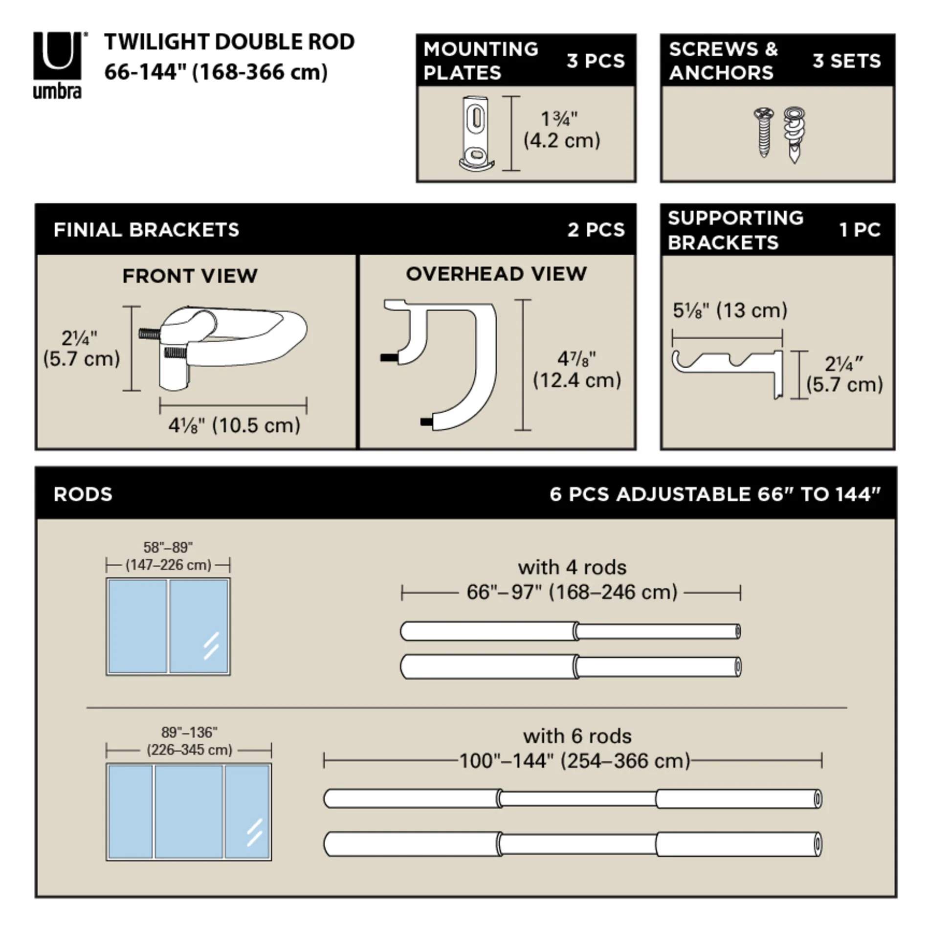 Twilight Double Blackout Curtain Rod - Image 18