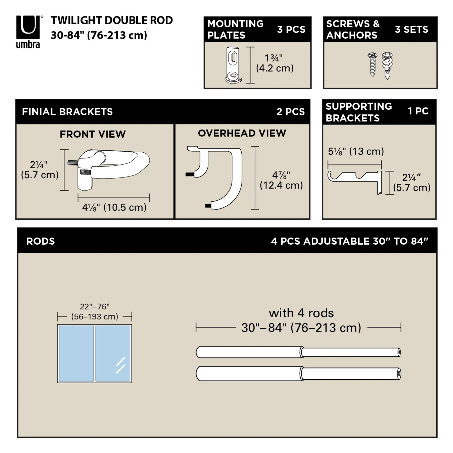 Twilight Double Blackout Curtain Rod - Image 7
