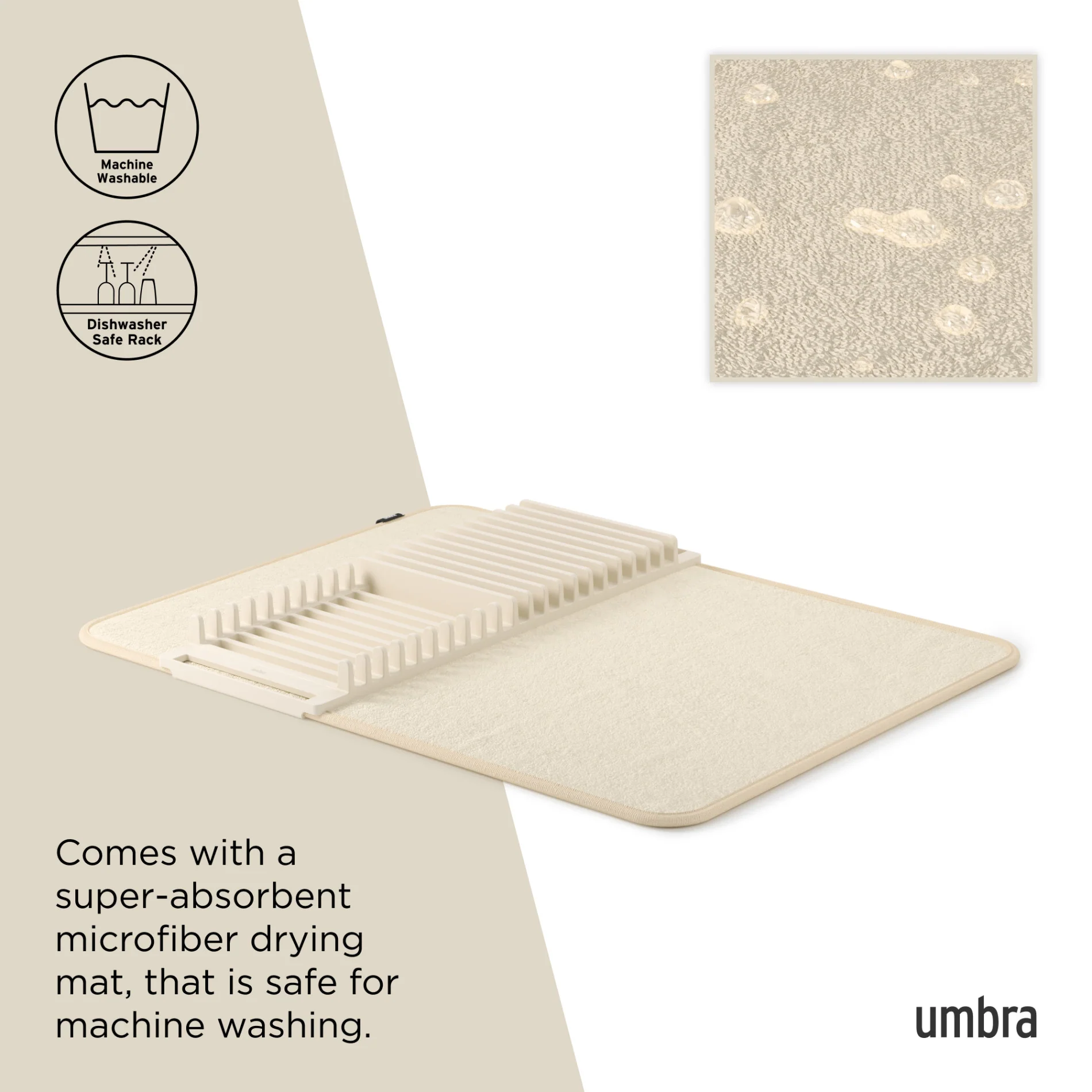 UDry Dish Drying Rack with Mat - Image 27