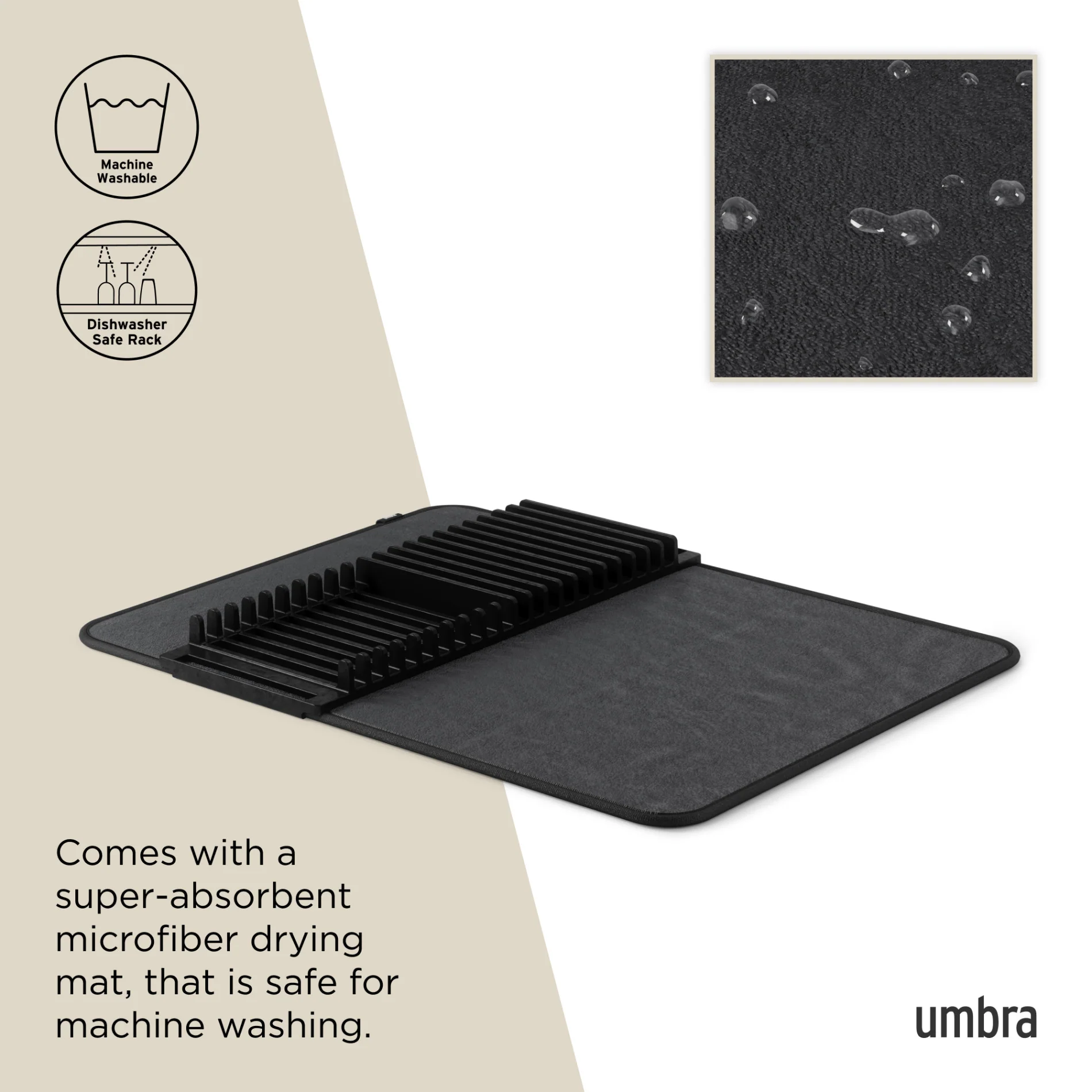 UDry Dish Drying Rack with Mat - Image 37