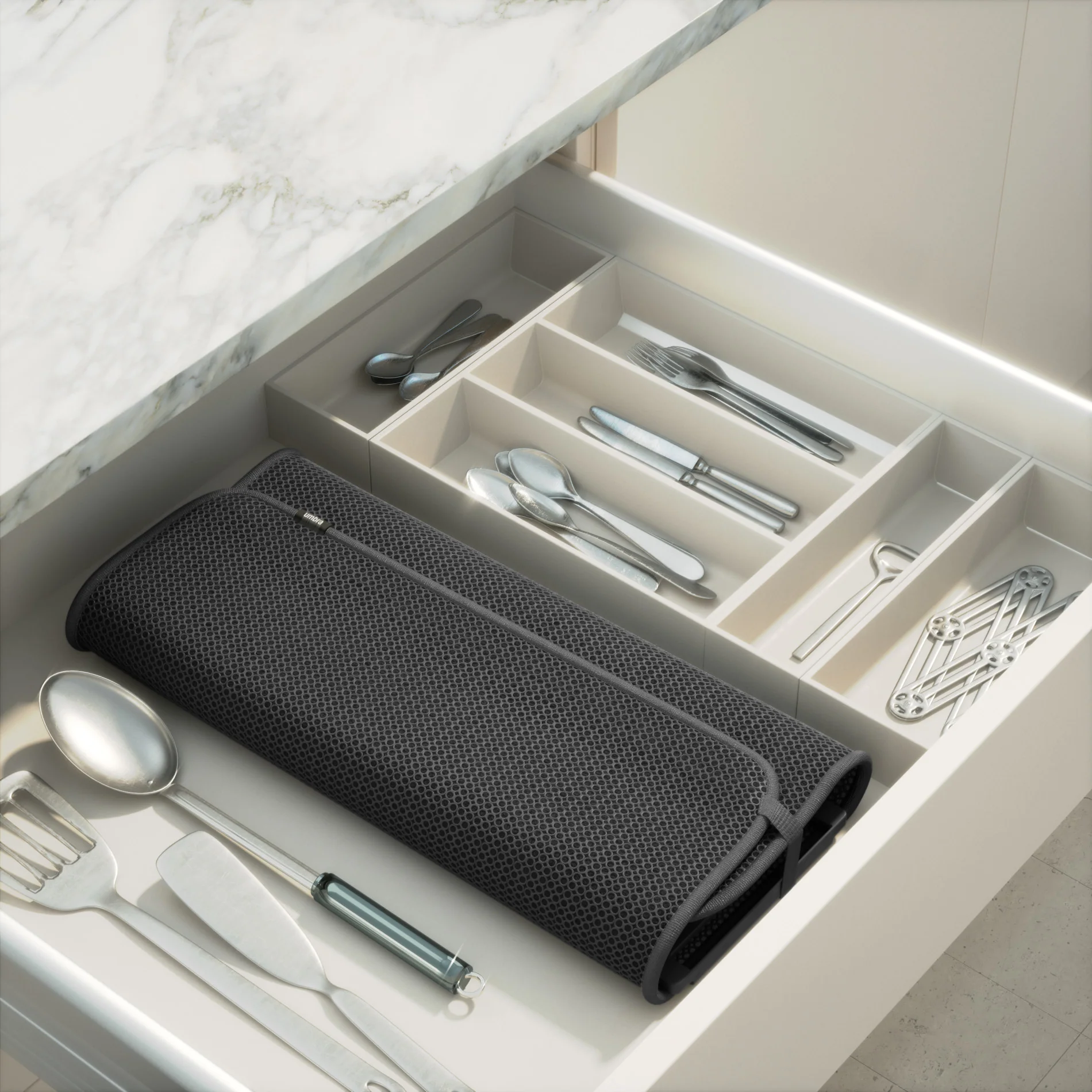 UDry Dish Drying Rack with Mat - Image 4