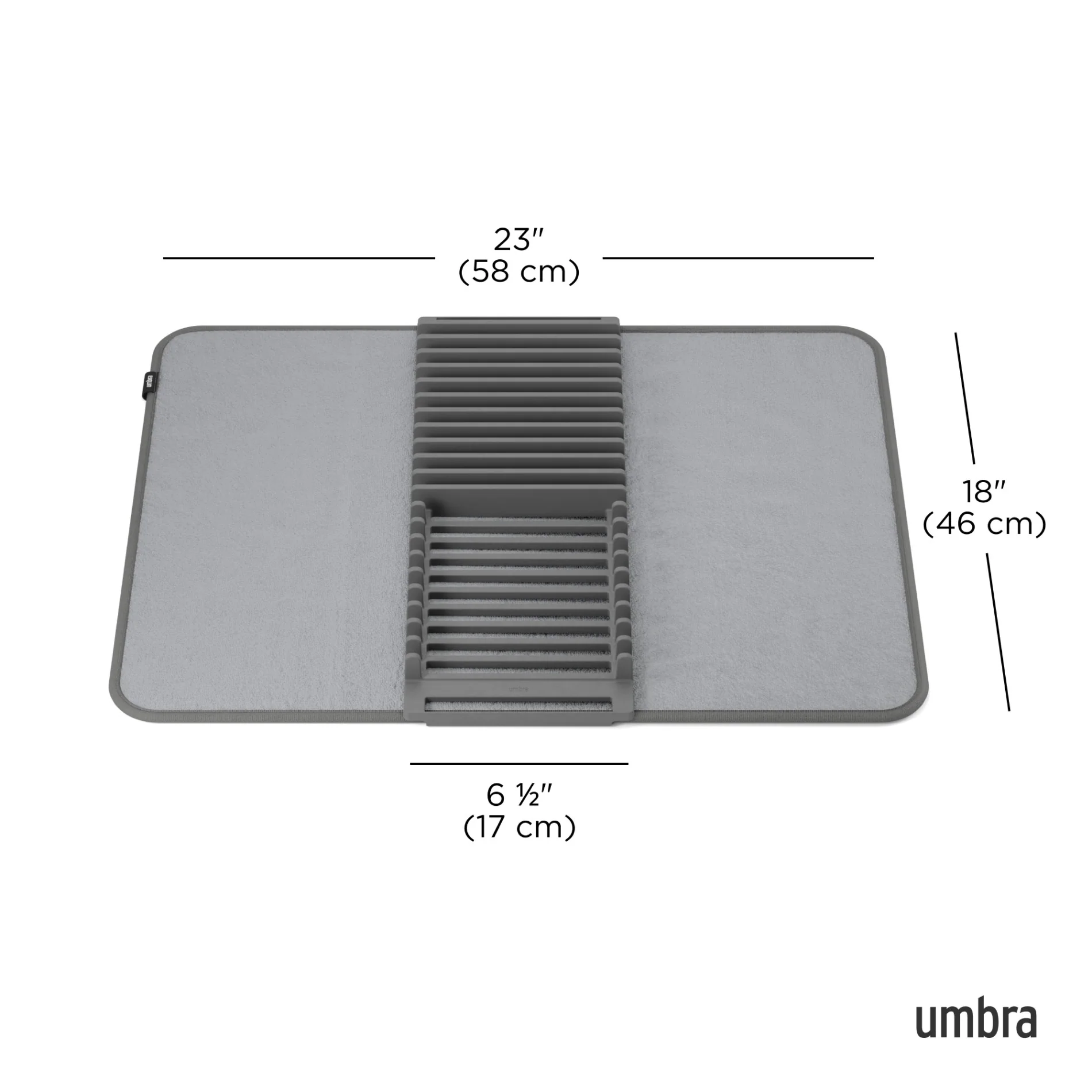UDry Dish Drying Rack with Mat - Image 9