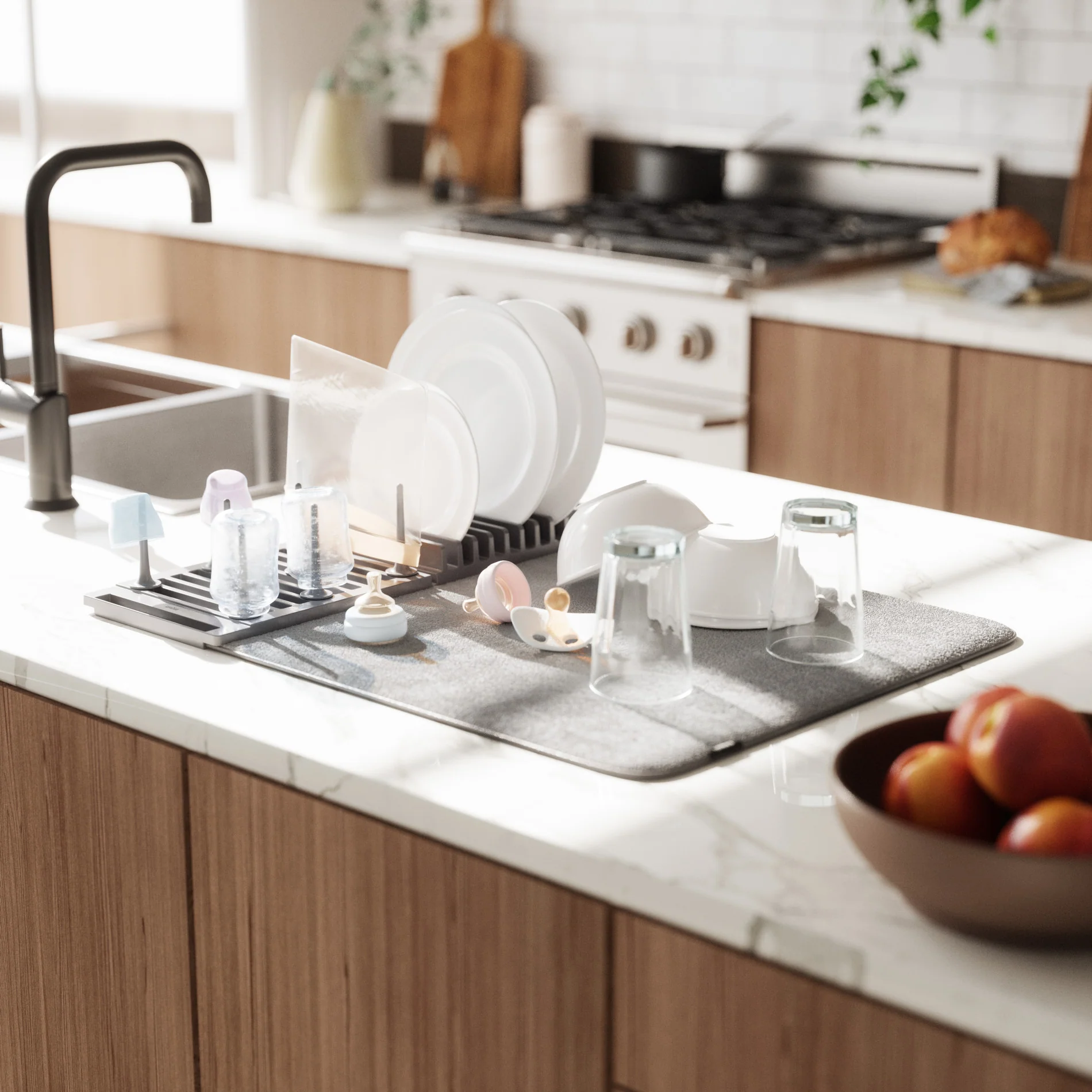 UDry Peg Dish Rack with Mat - Image 3